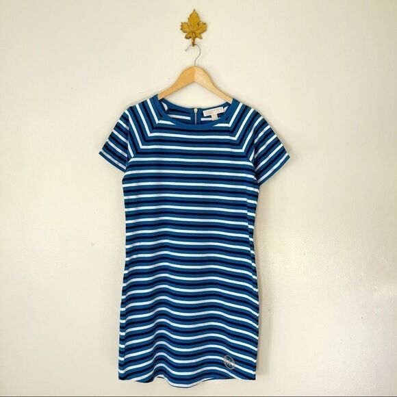 Michael Michael Kors Blue nautical striped Jersey Midi Dress NWOT size XS - Picture 1 of 7
